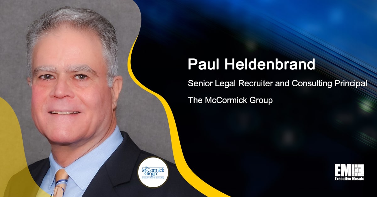 Executive Mosaic Names The McCormick Group's Paul Heldenbrand to 2022 Top 10 GovCon Recruiters List - top government contractors - best government contracting event